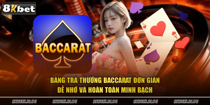 Bảng trả thưởng baccarat đơn giản, dễ nhớ và hoàn toàn minh bạch